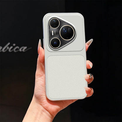 For Huawei Pura 80 Ultra 5G Lambskin Series Skin Feel Shockproof Phone Case(Silver)