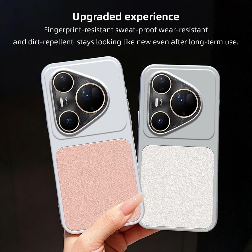 For Huawei Pura 80 Ultra 5G Lambskin Series Skin Feel Shockproof Phone Case(Silver)