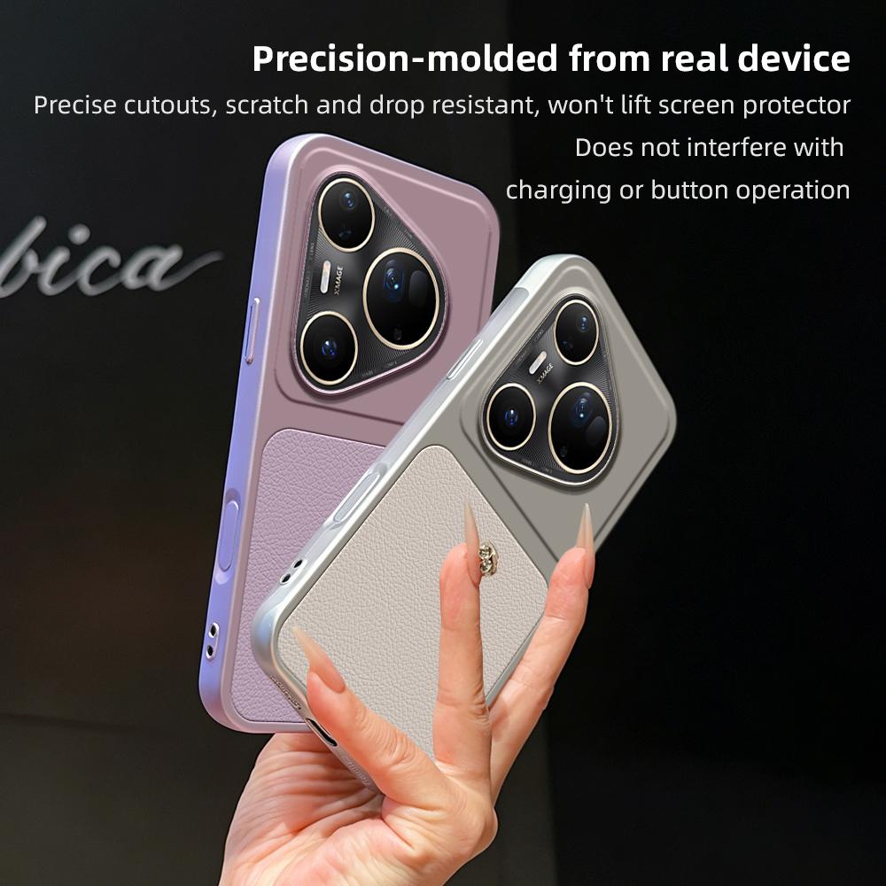 For Huawei Pura 80 Ultra 5G Lambskin Series Skin Feel Shockproof Phone Case(Purple)