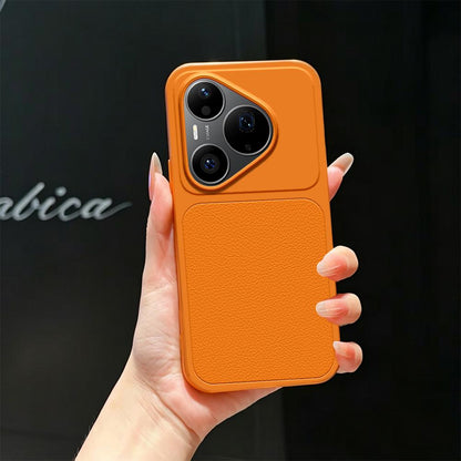 For Huawei Pura 90 Pro 5G Lambskin Series Skin Feel Shockproof Phone Case(Orange)