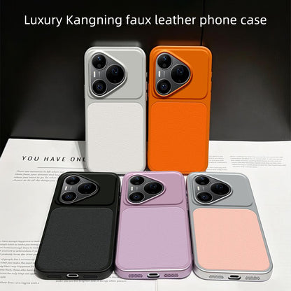 For Huawei Pura 90 Pro 5G Lambskin Series Skin Feel Shockproof Phone Case(Orange)