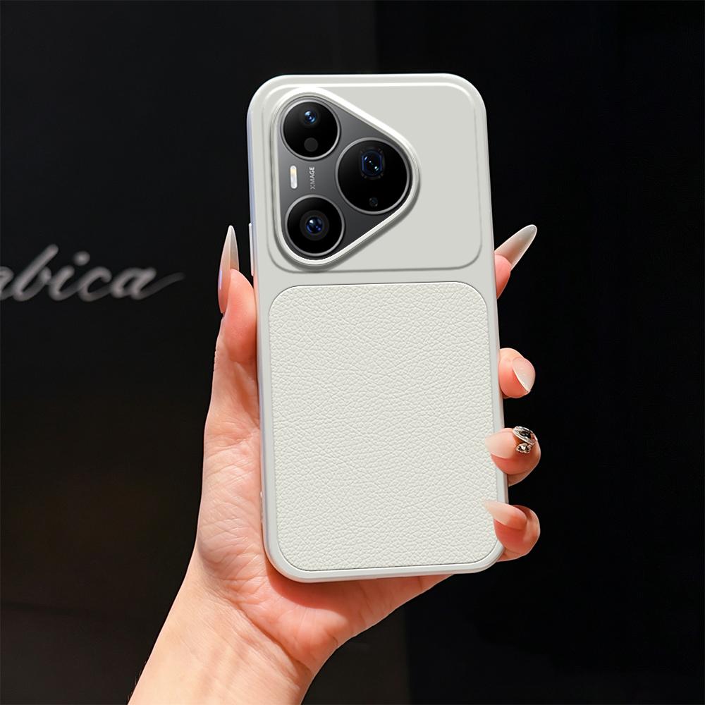For Huawei Pura 90 Pro 5G Lambskin Series Skin Feel Shockproof Phone Case(Silver)