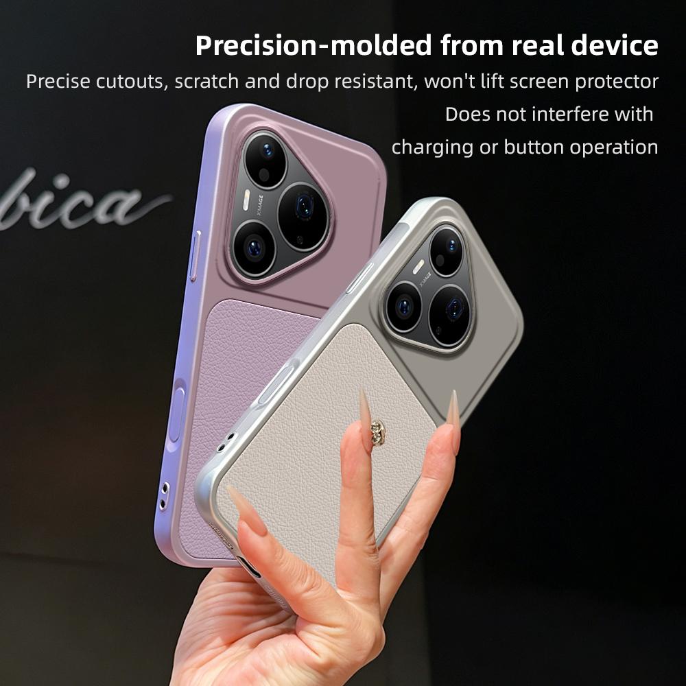 For Huawei Pura 90 Pro 5G Lambskin Series Skin Feel Shockproof Phone Case(Purple)