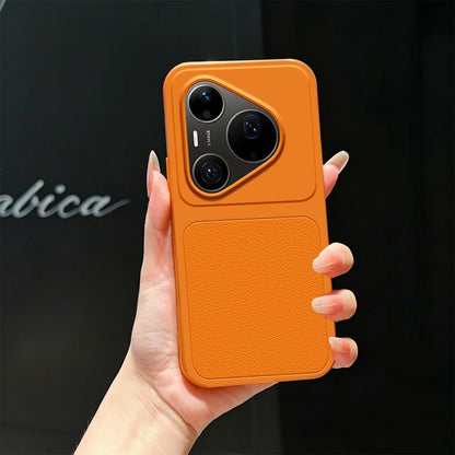 For Huawei Pura 90 Pro Max 5G Lambskin Series Skin Feel Shockproof Phone Case(Orange)
