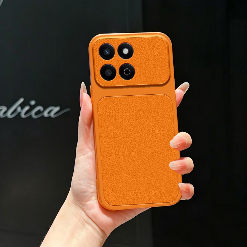 For Honor Play 60 Plus Lambskin Series Skin Feel Shockproof Phone Case(Orange)