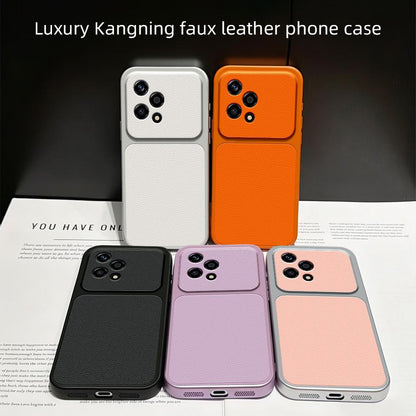 For Honor 200 Lite Global Lambskin Series Skin Feel Shockproof Phone Case(Orange)