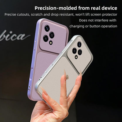 For Honor 200 Lite Global Lambskin Series Skin Feel Shockproof Phone Case(Orange)