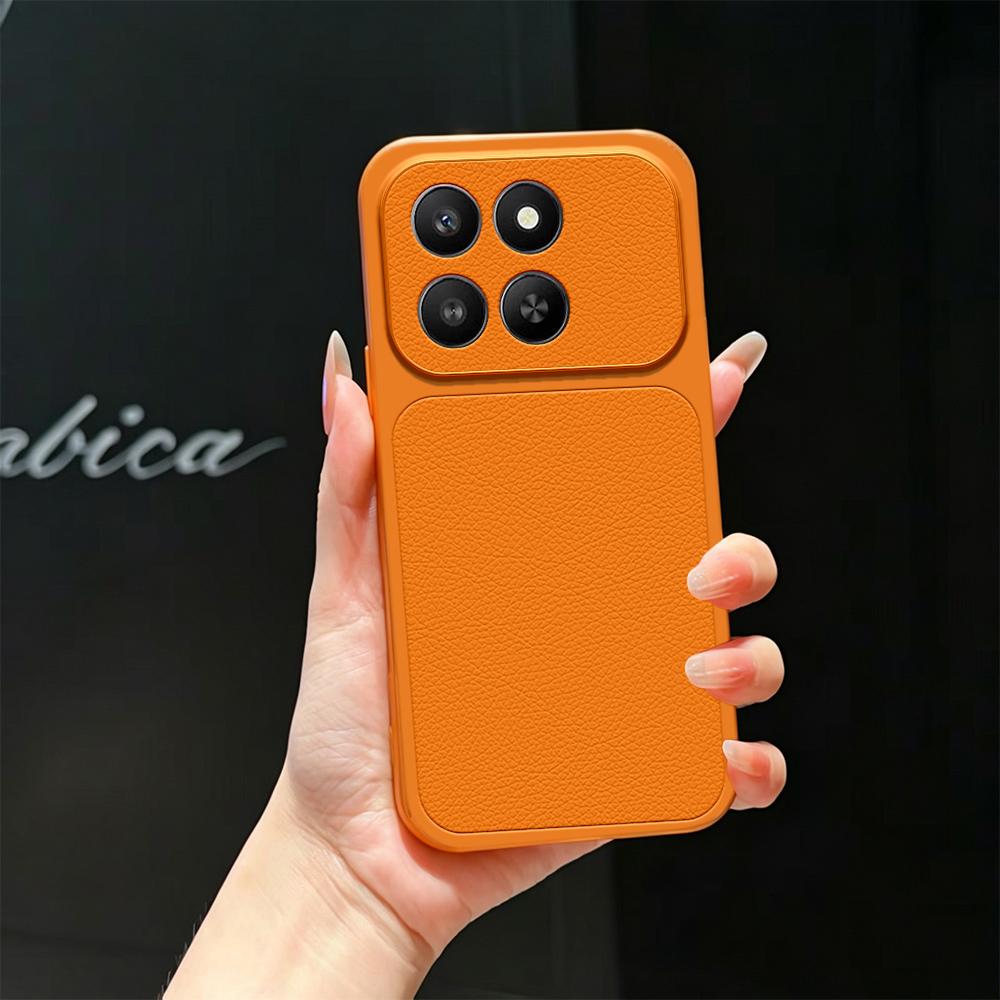 For Honor 400 Smart 5G / 4G Lambskin Series Skin Feel Shockproof Phone Case(Orange)