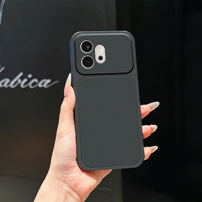 For Honor 600 Global Lambskin Series Skin Feel Shockproof Phone Case(Black)