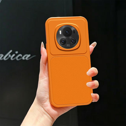 For Honor Magic6 Lambskin Series Skin Feel Shockproof Phone Case(Orange)