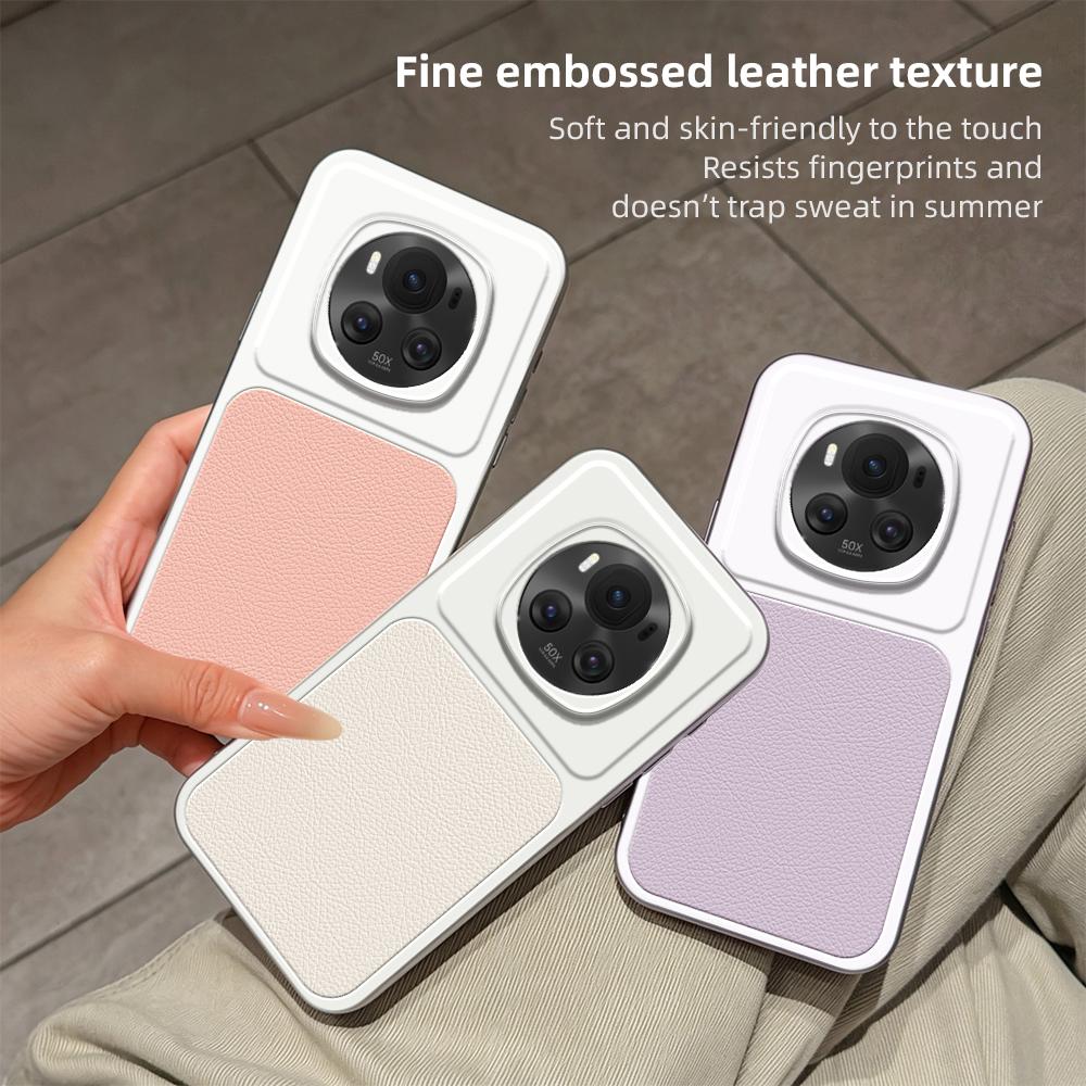 For Honor Magic6 Lambskin Series Skin Feel Shockproof Phone Case(Pink)
