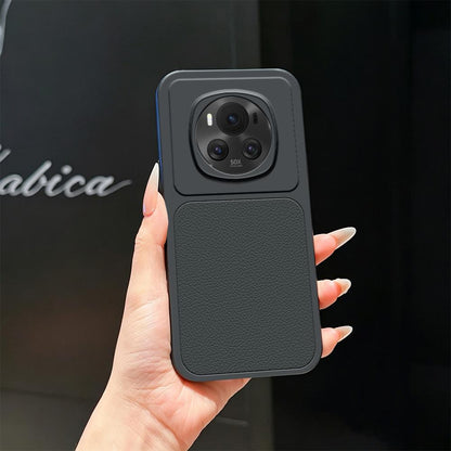 For Honor Magic6 Lambskin Series Skin Feel Shockproof Phone Case(Black)
