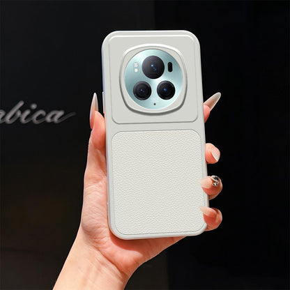 For Honor Magic6 Pro Lambskin Series Skin Feel Shockproof Phone Case(Silver)