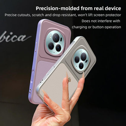 For Honor Magic6 Pro Lambskin Series Skin Feel Shockproof Phone Case(Silver)