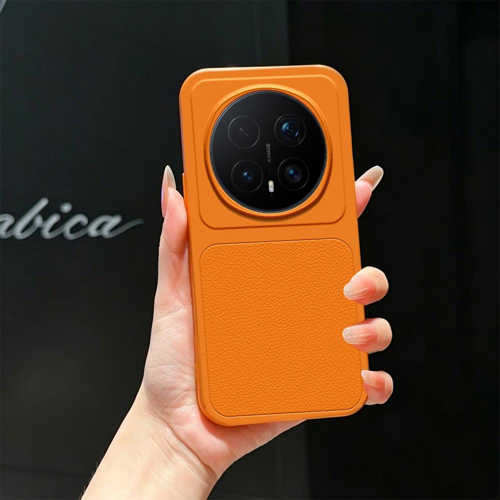 For Honor Magic8 Pro Lambskin Series Skin Feel Shockproof Phone Case(Orange)
