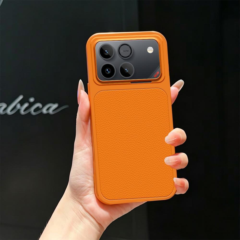 For Honor Win 5G Lambskin Series Skin Feel Shockproof Phone Case(Orange)