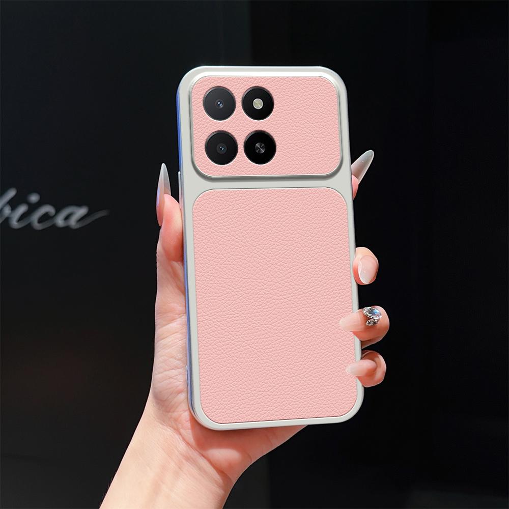 For Honor X5b Lambskin Series Skin Feel Shockproof Phone Case(Pink)