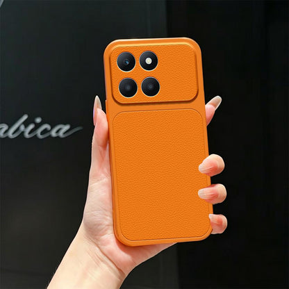 For Honor X6a Lambskin Series Skin Feel Shockproof Phone Case(Orange)