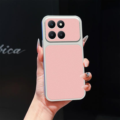 For Honor X6a Lambskin Series Skin Feel Shockproof Phone Case(Pink)