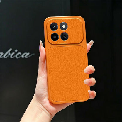 For Honor X6c 4G Lambskin Series Skin Feel Shockproof Phone Case(Orange)
