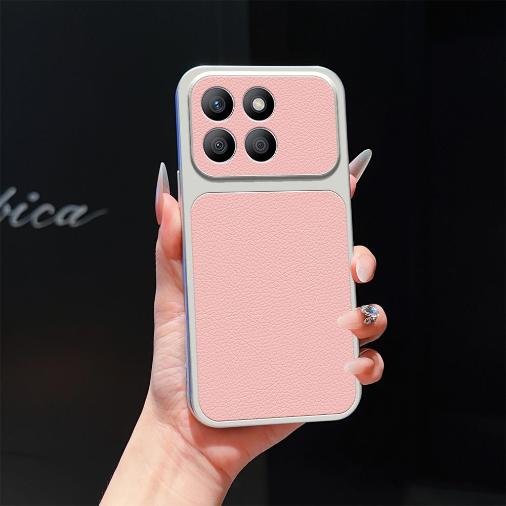 For Honor X8b Lambskin Series Skin Feel Shockproof Phone Case(Pink)