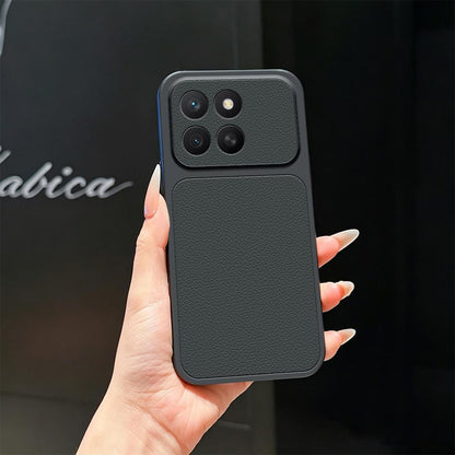 For Honor X8c 4G Lambskin Series Skin Feel Shockproof Phone Case(Black)