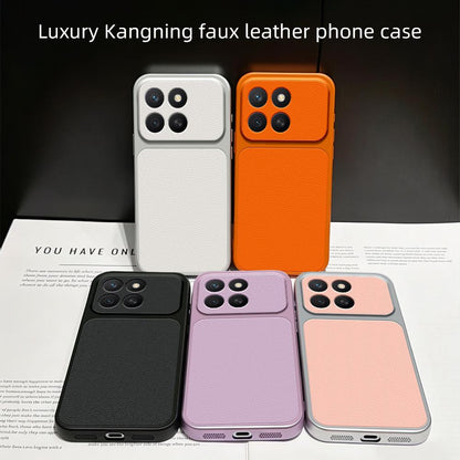 For Honor X8c 4G Lambskin Series Skin Feel Shockproof Phone Case(Black)