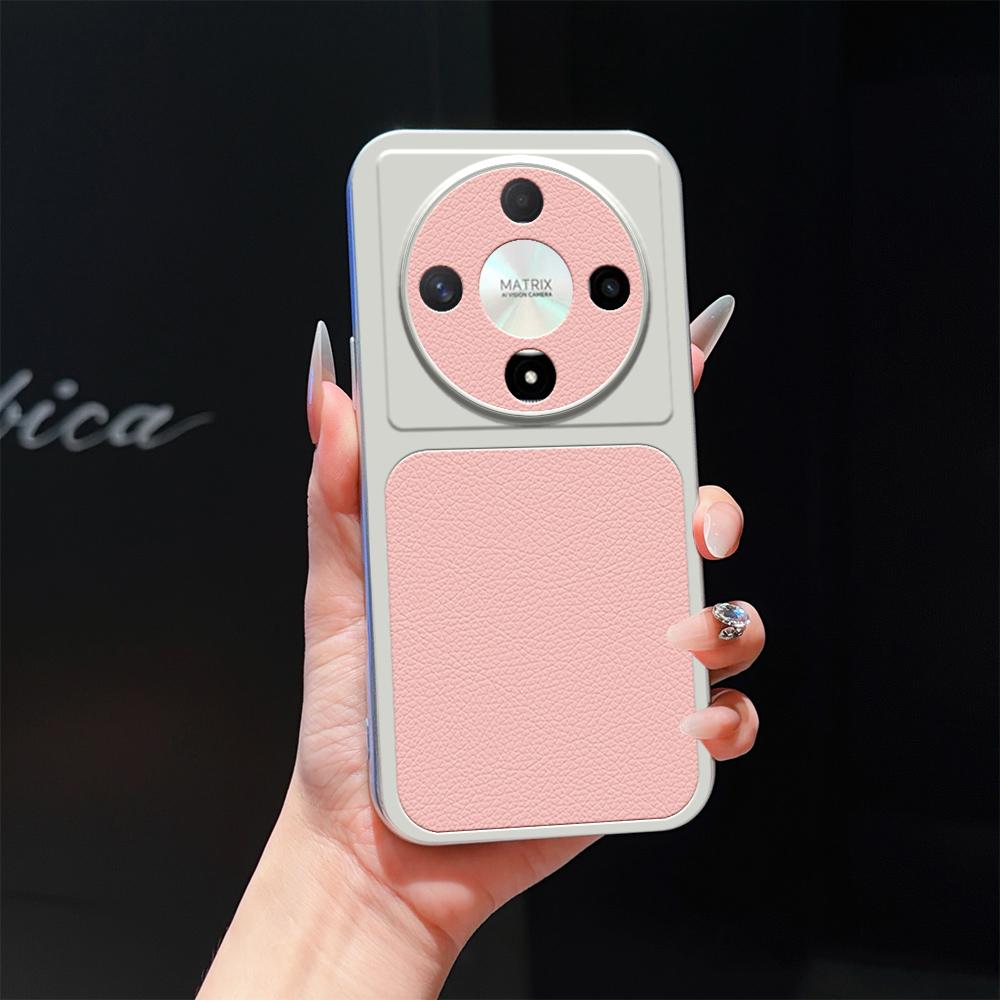 For Honor X9b Lambskin Series Skin Feel Shockproof Phone Case(Pink)