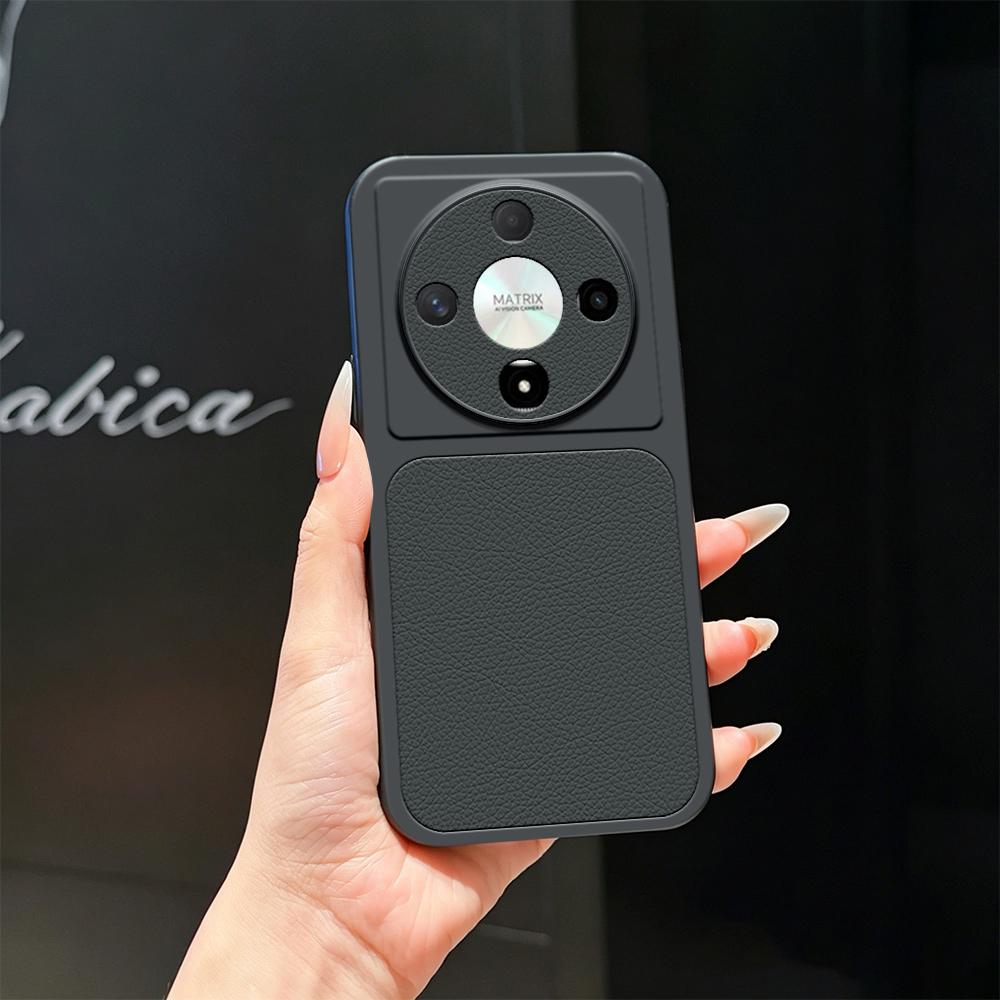 For Honor X9b Lambskin Series Skin Feel Shockproof Phone Case(Black)