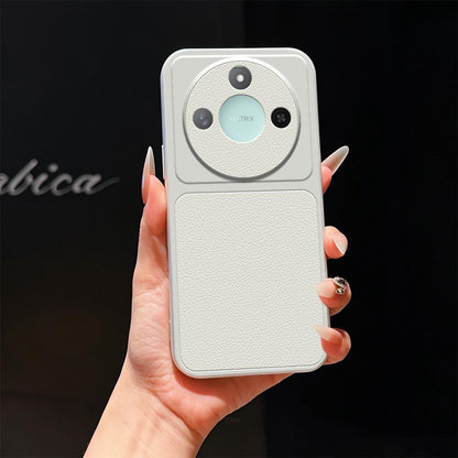 For Honor X60 Lambskin Series Skin Feel Shockproof Phone Case(Silver)