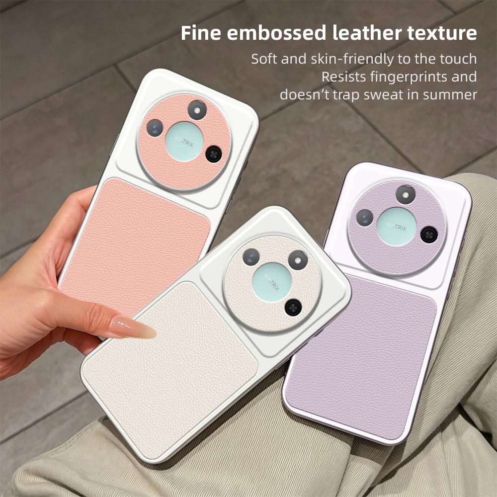 For Honor X60 Lambskin Series Skin Feel Shockproof Phone Case(Silver)