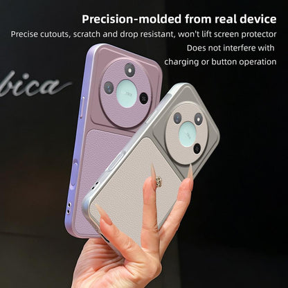 For Honor X60 Lambskin Series Skin Feel Shockproof Phone Case(Silver)