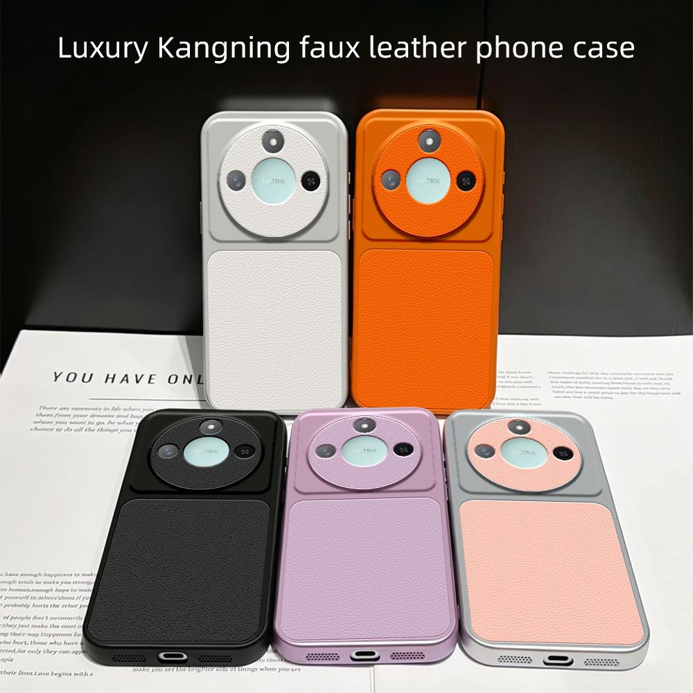 For Honor X60 Lambskin Series Skin Feel Shockproof Phone Case(Pink)
