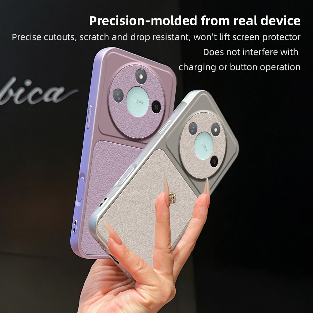 For Honor X60 Lambskin Series Skin Feel Shockproof Phone Case(Pink)