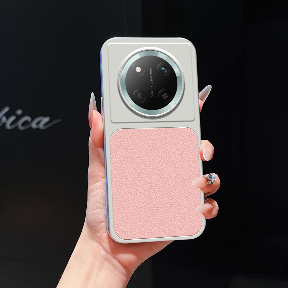 For Honor X60 Pro Lambskin Series Skin Feel Shockproof Phone Case(Pink)