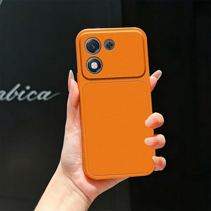 For Honor X70i Lambskin Series Skin Feel Shockproof Phone Case(Orange)