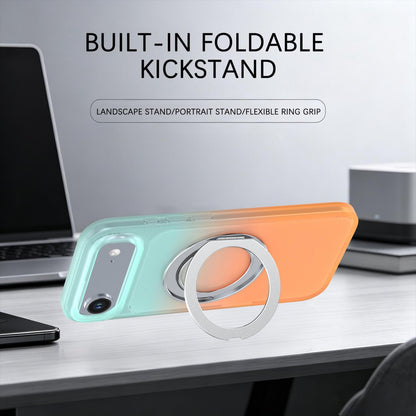 For iPhone Air Phantom Skin Feel Gradient 360 Degree Rotating Holder Phone Case(Orange)