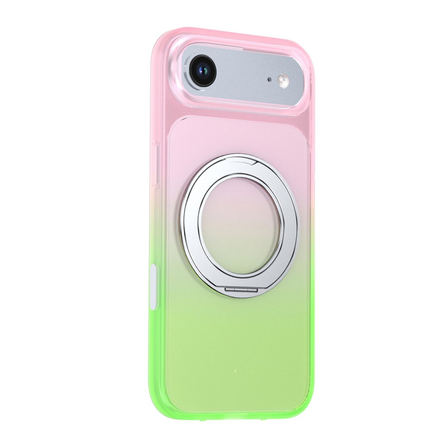 For iPhone Air Phantom Skin Feel Gradient 360 Degree Rotating Holder Phone Case(Pink)