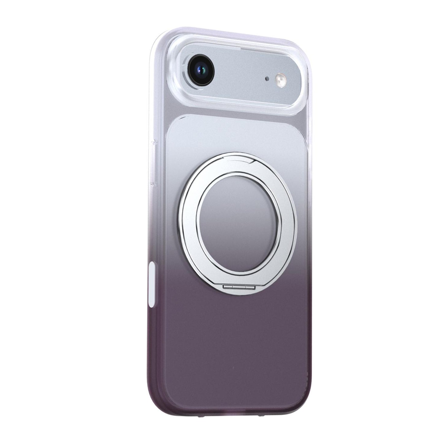For iPhone Air Phantom Skin Feel Gradient 360 Degree Rotating Holder Phone Case(Grey)