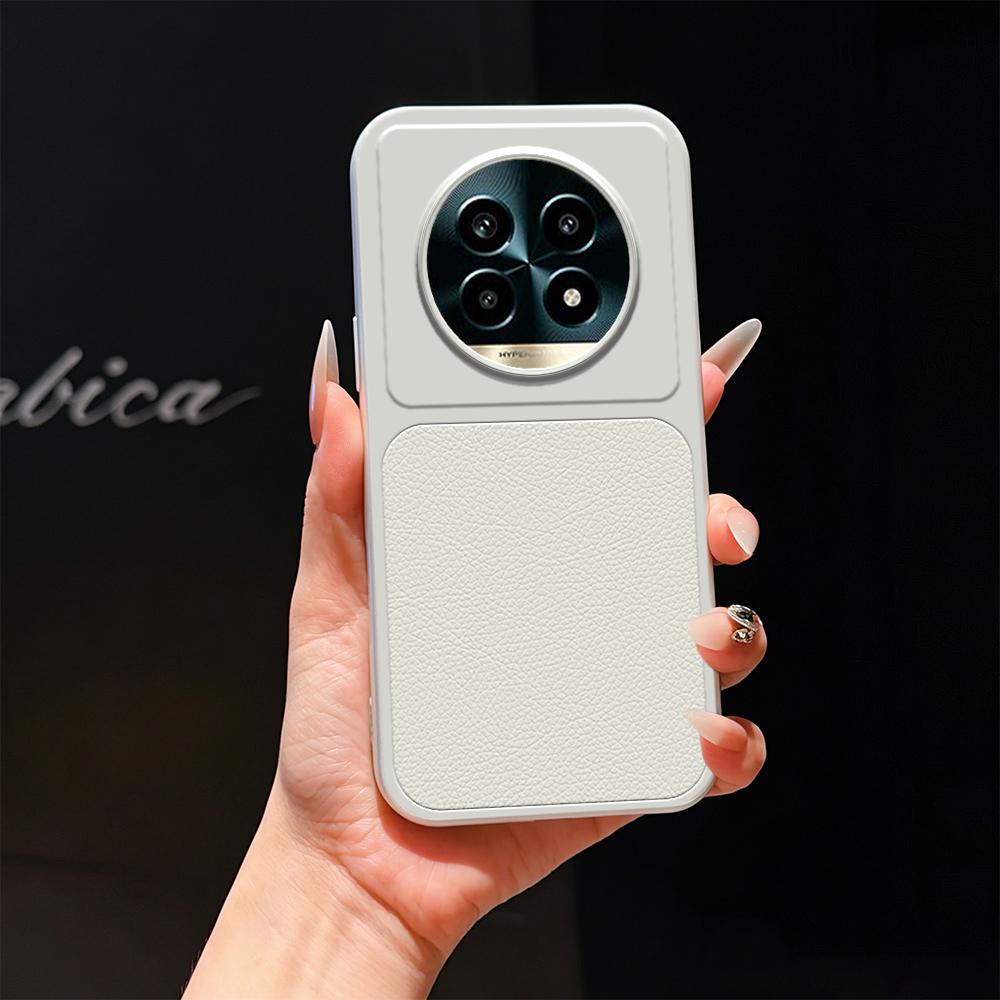 For Realme 13 Pro Lambskin Series Skin Feel Shockproof Phone Case(Silver)