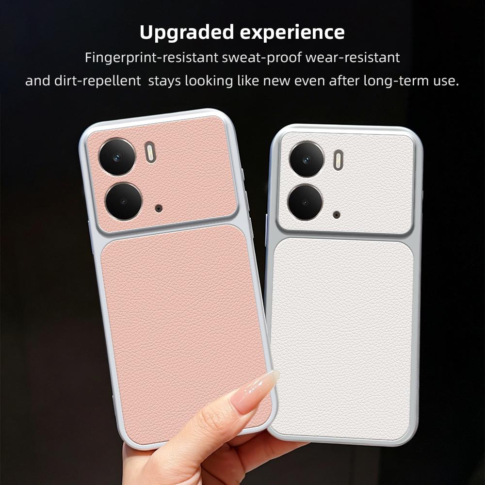 For Realme 14 Lambskin Series Skin Feel Shockproof Phone Case(Silver)