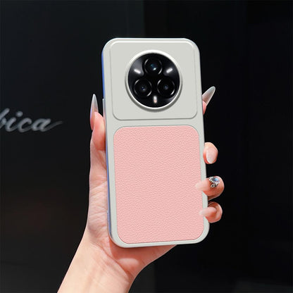 For Realme 14 Pro+ Lambskin Series Skin Feel Shockproof Phone Case(Pink)