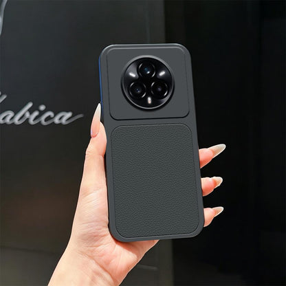 For Realme 14 Pro+ Lambskin Series Skin Feel Shockproof Phone Case(Black)