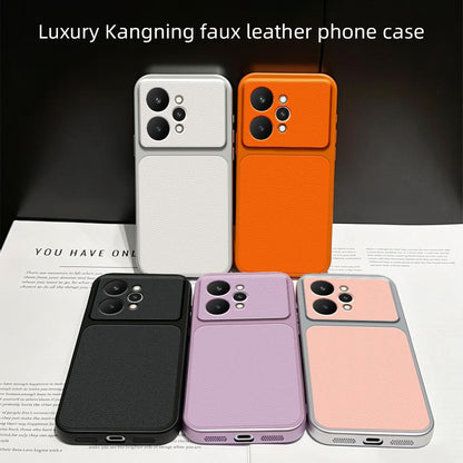 For Realme 15 5G Lambskin Series Skin Feel Shockproof Phone Case(Purple)