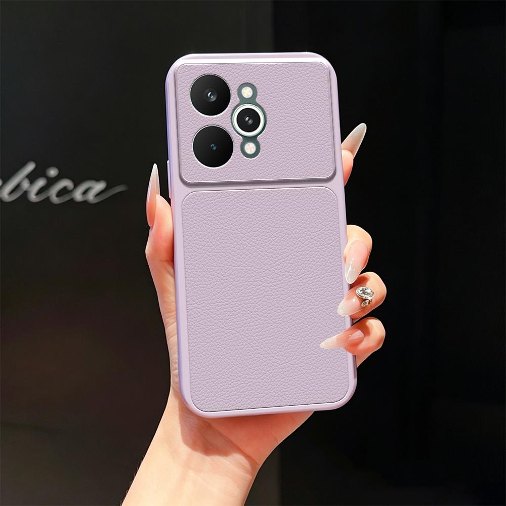 For Realme 15 Pro 5G Lambskin Series Skin Feel Shockproof Phone Case(Purple)