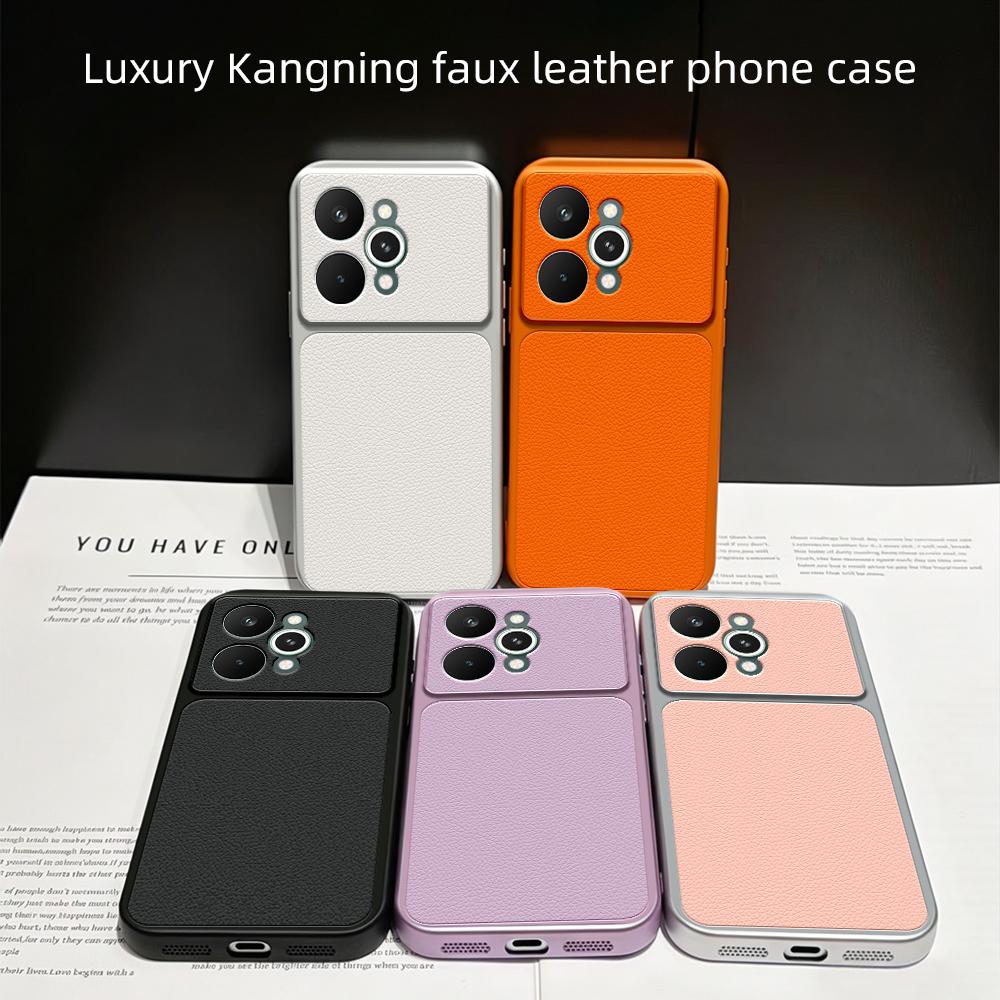 For Realme 15 Pro 5G Lambskin Series Skin Feel Shockproof Phone Case(Purple)
