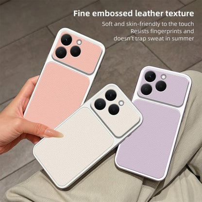 For Realme 15T 5G Lambskin Series Skin Feel Shockproof Phone Case(Silver)