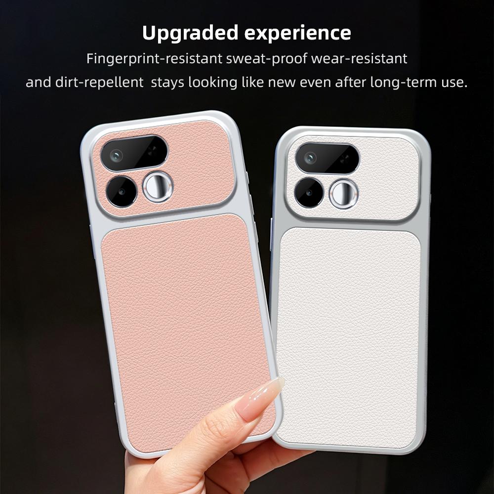 For Realme 16T 5G Lambskin Series Skin Feel Shockproof Phone Case(Silver)