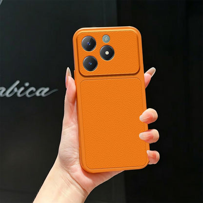 For Realme C61 Lambskin Series Skin Feel Shockproof Phone Case(Orange)