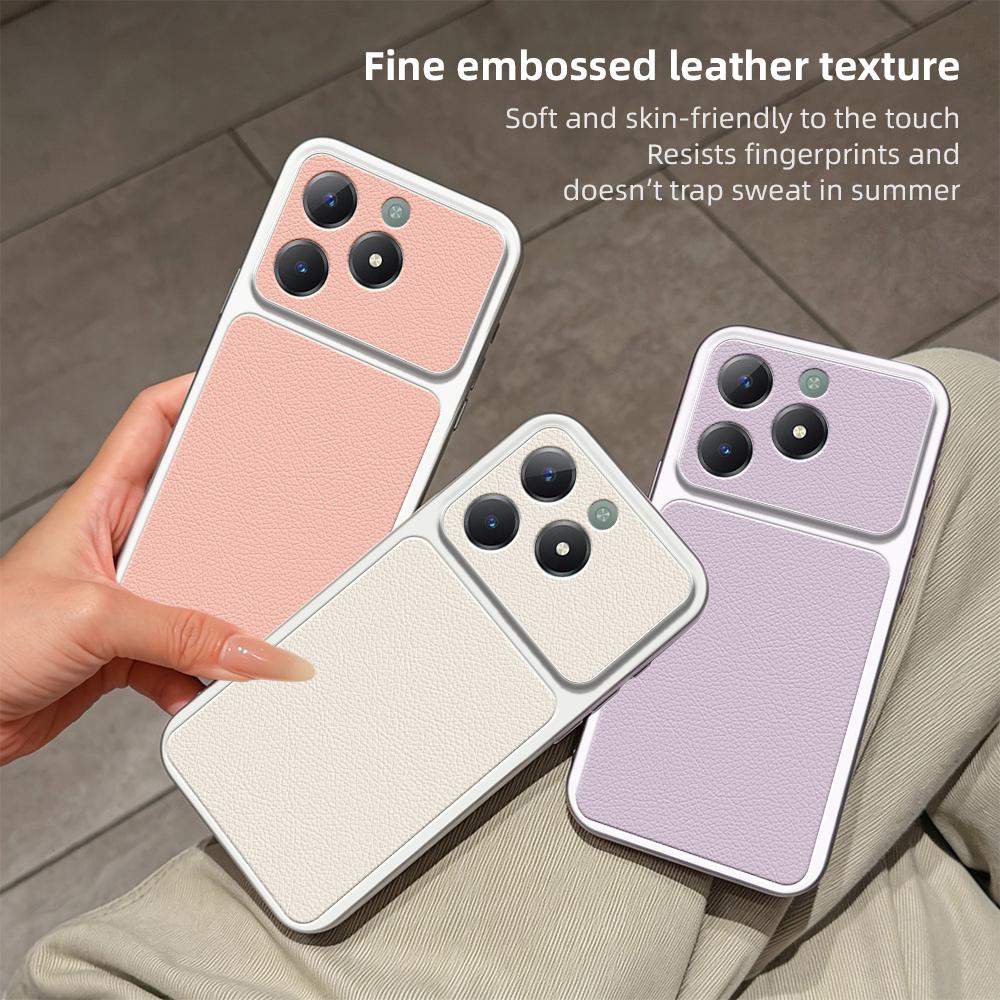 For Realme C61 Lambskin Series Skin Feel Shockproof Phone Case(Purple)